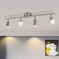 Gbly - led Deckenstrahler Schwenkbar GU10 Deckenleuchte Chrom Deckenspots 4 Flammig Wandleuchten Bad Deckenlampe Küchen Flur Schlafzimmer