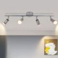 Gbly - led Deckenstrahler Schwenkbar GU10 Deckenleuchte Silber Deckenspots 4 Flammig Wandleuchten Bad Deckenlampe Küchen Flur Schlafzimmer