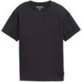 TOM TAILOR Jungen Basic Oversize T-Shirt, schwarz, Uni, Gr. 152