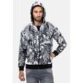 Sweatjacke CIPO & BAXX "Jacken", Herren, Gr. L, weiß, 50% Baumwolle;50% Polyester, animal-print, Basic, regular fit normal, Langarm, Sweatjacken, mit auffälligem Print, CL559