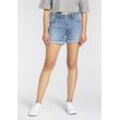 Jeansshorts LEVI'S "501 Short Long" Gr. 25, N-Gr, blau (must be mine short), Damen, Denim/Jeans, Obermaterial: 100% Baumwolle, Jeans, Mit Knopfverschluss und krempelbarem Saum