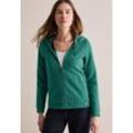 Cardigan CECIL, Damen, Gr. L (42), grün (sea grün), Web, 55% Baumwolle, 42% Polyester, 3% Elasthan, unifarben, casual, normal normal, ohne Ausschnitt, Langarm Bündchen, Strickjacken, im soften Baumwoll-Mix