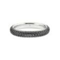 Fingerring BRUNO BANANI "Schmuck Geschenk Silber 925 Damenring black-white" Gr. 56, silber (silberfarben, schwarz, schwarz), Fingerringe, Damen, 56, Silber 925 (Sterlingsilber), 3,6mm, mit Zirkonia (synth.)