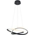 TRIO LEUCHTEN LED Pendelleuchte "Mira", schwarz, Ø 60cm H: 150cm, Lampen, Hängeleuchte, Switch Dimmer, Hängeleuchte Pendelleuchte