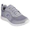 Sneaker SKECHERS "TRACK-GLENDOR", Herren, Gr. 39, grau, Textil, Synthetik, sportlich, Schuhe, Trainingsschuh, Schnürschuh, Freizeitschuh mit Memory Foam