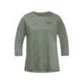 Funktionsshirt JACK WOLFSKIN "CROSSTRAIL 3/4 T W" Gr. L (42/44), grün (mint, leaf), Damen, Hauptmaterial: 100% Polyester, Shirts