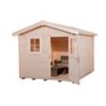 Gartenhaus WEKA "Premium28 natur", beige (naturbelassen), Fußboden im Gartenhaus, ohne Rück- und Seitenwand, ohne Dacheindeckung, Holz, Gartenhäuser