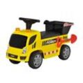 HOMCOM Kinder Rutscherauto mit Musik, Scheinwerfern und Alarmtönen Gelb 72 x 28,2 x 42 cm (LxBxH)