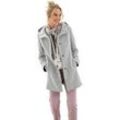 Langjacke MANISA, Damen, Gr. 36, grau (hellgrau, meliert), 75% Polyester, 25% Wolle, gemustert, Langarm, Jacken