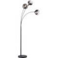 JUST LIGHT Stehlampe "ZEA", schwarz, Ø 25,00cm H: 160,00cm, Lampen, ExklusiveE14, Bogenlampe