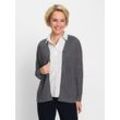 Cardigan CLASSIC Gr. 42, grau (anthrazit), Damen, 100% Polyacryl, unifarben, Strickjacken