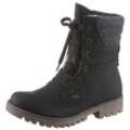 Winterboots RIEKER, Damen, Gr. 42, grau (schwarz, anthrazit), Nubuklederimitat, Filz, klassisch, Schuhe, Outdoorboots, Winterstiefelette, Profilsohle, mit TEX-Membran