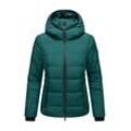 Steppjacke MARIKOO "Radaa", Damen, Gr. 4XL, grün (evergrün), Obermaterial: 100% Polyester; Innenmaterial: 100% Polyester; Futter&Wattierung: 100% Polyester, Jacken, Mit Hohem und gefüttertem Kragen