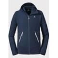 Fleecejacke SCHÖFFEL "Fleece Hoody Monte Sart M", Herren, Gr. 48, blau (8180, blau), Oberstoff : 91% Polyester 9% Elasthan, sportlich, regular fit, hoch geschlossener Ausschnitt, Langarm, Jacken