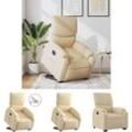 The Living Store Relaxsessel mit Aufstehhilfe Elektrisch Creme Stoff - Sessel