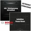 Bosch - herdset Backofen mit Induktionskochfeld autark 60 cm Teleskopauszug neu