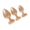 Pearl Gold Plug Set, 3 Teile