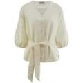 Bluse V-Ausschnitt Uta Raasch beige, 46