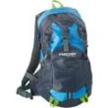 Fahrradrucksack FISCHER FAHRRAD "Rucksack mit Helmnetz", blau (blau, grau), Rucksäcke, Nylon, mit Helmnetz