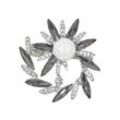 Brosche FIRETTI "Schmuck Geschenk Ansteckschmuck Spirit Sun", silber (silberfarben), Broschen, Damen, Metall