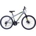 Mountainbike HUFFY Gr. 45, grau (grün), Fahrräder, Kinder, 45cm, 26 Zoll (66,04cm) hinten: 26 Zoll (66,04cm)