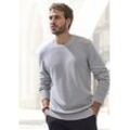 Strickpullover JOHN DEVIN, Herren, Gr. S (44/46), grau (hellgrau), Strick, Rippstrick, Obermaterial: 50% Baumwolle, 50% Polyacryl, unifarben, casual, regular fit, Rundhals, Langarm Strickbündchen, Pullover, in modischen Farben aus Baumwollmischung