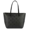 Shopper JOOP "flora stampa corelie shopper lhz", Damen, Gr. B/H/T: 41cm x 29cm x 17cm, schwarz, Kunststoff, bedruckt, Taschen, Henkeltasche Handtasche Damen Tasche Damen