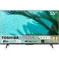 TOSHIBA LED-Fernseher, E (A-G), schwarz, 55, Fernseher