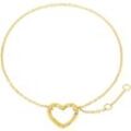 Charm-Armband AMOR "Herz, 2038569", gold (gelbgoldfarben), Armbänder, Damen, Silber 925 (Sterlingsilber)