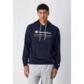 Kapuzensweatshirt CHAMPION, Herren, Gr. L (52/54), blau (nny), Obermaterial: 55% Baumwolle, 45% Polyester, sportlich, Sweatshirts