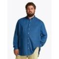 Jeanshemd "BT-CHAMBRAY SHIRT-B", Herren, Gr. 4XL, N-Gr, light blau chambray, Denim/Jeans, Obermaterial: 100% Baumwolle, TOMMY HILFIGER BIG & TALL, unifarben, casual, figurbetont, Langarm Ärmel mit Ärmelschlitz,mit Knöpfen 1-Knopf-Manschette, Hemden, in Großen Größen, Mit Logostickerei