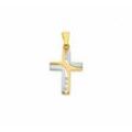 Kette ohne Anhänger ADELIA´S "585 Gold Kreuz Anhänger mit Zirkonia", gold, Halsketten, Damen, Gelbgold 585, Schmuckset - Set mit Halskette