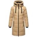 MARIKOO Damen Winter Steppmantel Stepp Jacke Teddyfell Mantel Parker warm mit Kapuze Natsukoo