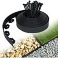 Uisebrt - Rasenkante Kunstoff 10m - Flexible Lawn Edging mit 30 Erdanker Plastic Beeteinfassung Gartenzaun Beetumrandung Rasenbegrenzung Lawn Border