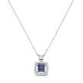 Collier GIORGIO MARTELLO MILANO "mit Zirkonia, Silber 925", blau, Halsketten, Damen, 45cm, Silber 925 (Sterlingsilber)