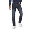 Slim-fit-Jeans BRUNO BANANI "Grady", Herren, Gr. 33, Länge 32, blau (dunkelblau), Obermaterial: 70% Baumwolle, 28% Polyester, 2% Elasthan, modisch, schmal lang, Jeans, schmale Beinform, niedrige Leibhöhe, mit Eingrifftaschen