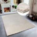 Hochflor-Teppich HOME AFFAIRE "Shaggy 30" Gr. 7, beige (creme), B:240cm H:30mm L:320cm, Kunstfaser, Teppiche, Teppich, Uni Farben, besonders weich und kuschelig