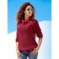 Rollkragenpullover INSPIRATIONEN "Pullover", Damen, Gr. 36, rot (himbeerrot), 100% Baumwolle, unifarben, figurumspielend, Langarm, Pullover