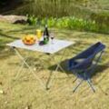 WOLTU Alu Campingtisch klappbar Falttisch mit Tragetasche, Aluminium Reisetisch, leichte Alu Tisch 56 46 40cm, tragbar für Camping Garten Balkon