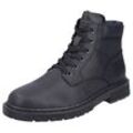 Winterstiefelette RIEKER, Herren, Gr. 41, schwarz, Leder, Lederimitat, klassisch, Schuhe, Winterboots, Klassik-Stiefelette mit Innenreißverschluss