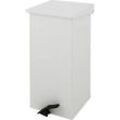 Dutch Design Tritt-Mülleimer Carro-Kick, feuerfest, Soft-Close-Deckel, 55 Liter, B 300 x T 300 x H 600 mm, weiß
