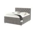 Jette Home Boxspringbett Jette Glam - grau - Materialmix - 182 cm - 132,5 cm - Möbel Kraft