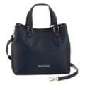 Shopper VALENTINO BAGS "BRIXTON", Damen, Gr. B/H/T: 28cm x 24cm x 17cm, blau, Lederimitat, Taschen, Handtasche Damen Tasche Damen Schultertasche Henkeltasche