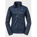 Outdoorjacke SCHÖFFEL "Jacket Bygstad L", Damen, Gr. 36, blau (8180, blau), Oberstoff : 100% Nylon, sportlich, regular fit, hoch geschlossener Ausschnitt, Langarm, Jacken