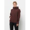 Outdoorjacke JACK WOLFSKIN "ELSBERG 2.5L JKT W", Damen, Gr. L (42/44), braun (schwarz, maroon), OBERSTOFF 100% POLYESTER FUTTER 100% POLYESTER, Jacken