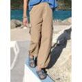 Knöchellange Relaxed Fit-Hose MYBC beige