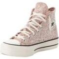 Sneaker CONVERSE "CHUCK TAYLOR ALL STAR LIFT PLATFORM GLITTER", Gr. 36, dusty cinder, egret, schwarz, Textil, sportlich, Schuhe