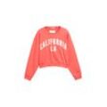 TOM TAILOR Mädchen Cropped Sweatshirt mit Print, rot, Uni, Gr. 176