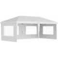 Pavillon ca. 3 x 6 m Partyzelt, Faltpavillon mit UV-Schutz, Pop Up Pavillon mit Fenster, Seitenwänden, Gartenzelt für Balkon, Terrasse, Oxford,