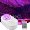 LED-Sternenhimmel-Projektor-Nachtlicht, Ozeanwellen- und Galaxie-Projektionslampe mit farbigen Lichtern, Bluetooth-Musik und Fernbedienung, Geschenk